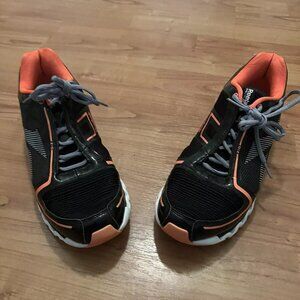 Reebok Womens Ziglite Sneakers Black Orange White Athletic Shoes Size 9